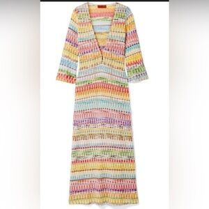 Missoni Mare Colorful Zig Zag Knit Dress